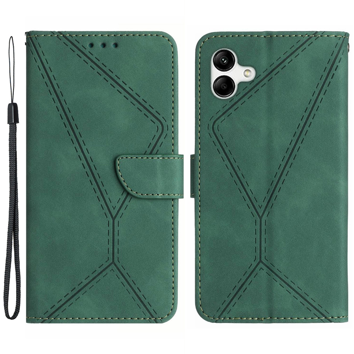 HT05 For Samsung Galaxy A05 4G Case PU Leather Imprinted Line Phone Stand Cover HT05 For Samsung Galaxy A05 4G Case PU Leather Imprinted Line Phone Stand Cover